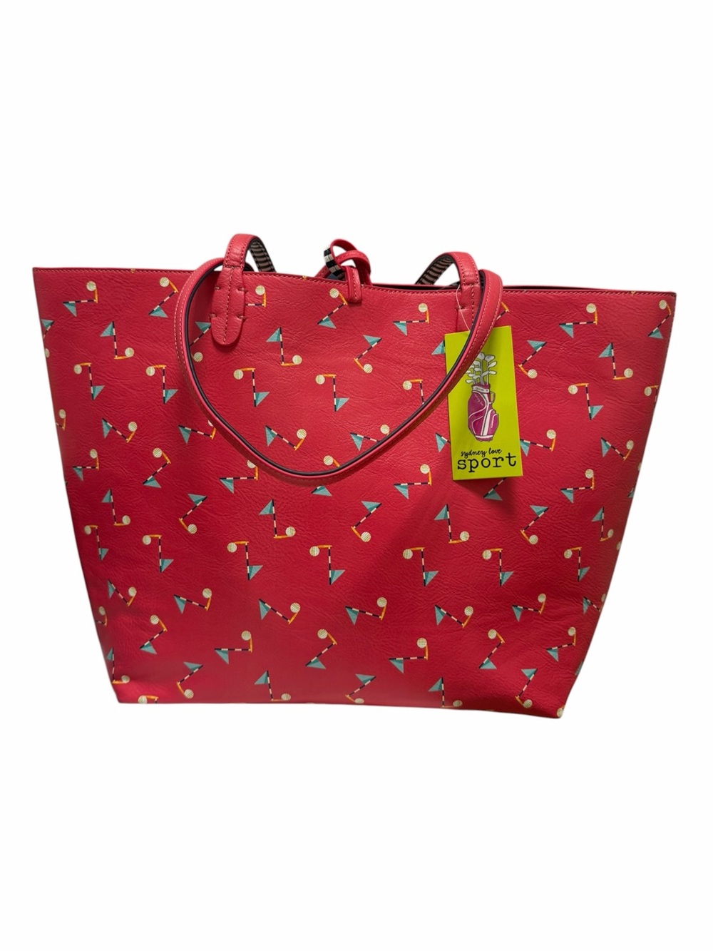 Sydney Love Red/Multi Faux Leather Tote Handbag